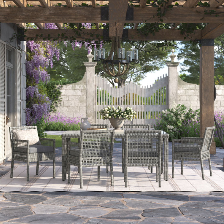 Kelly Clarkson Home Aura 7 Piece Outdoor Patio Wicker Rattan Set Wayfair